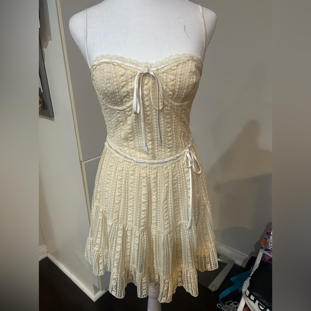 Cream color mini dress